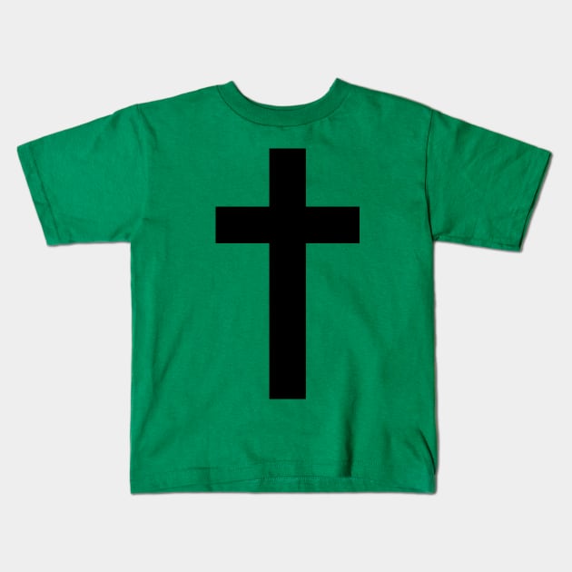 Simple Cross, Big Statement Kids T-Shirt by goodnewsfeed